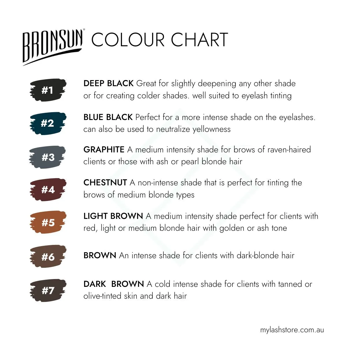 Bronsun Lash & Brow Cream Dye - #1 Black