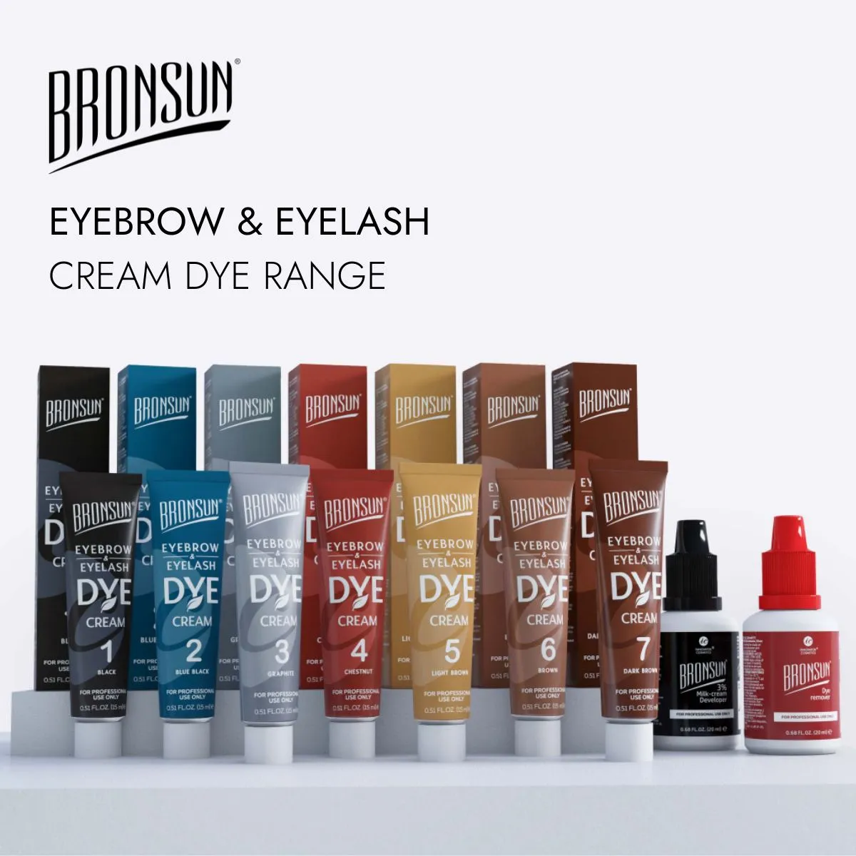 Bronsun Lash & Brow Cream Dye - #1 Black